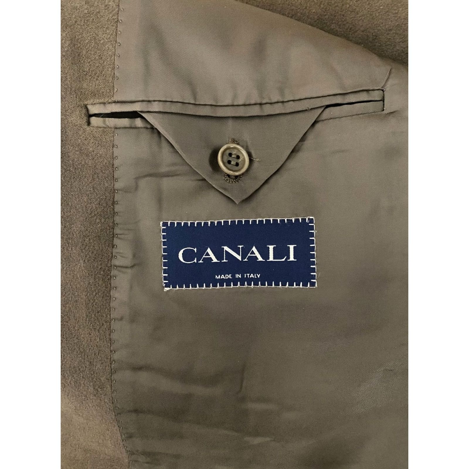 Canali Canali Mens Brown Cotton Suede Feel Sport Coat Blazer 54 7 R Italy Elbow Patch Size 54R - 5 Thumbnail