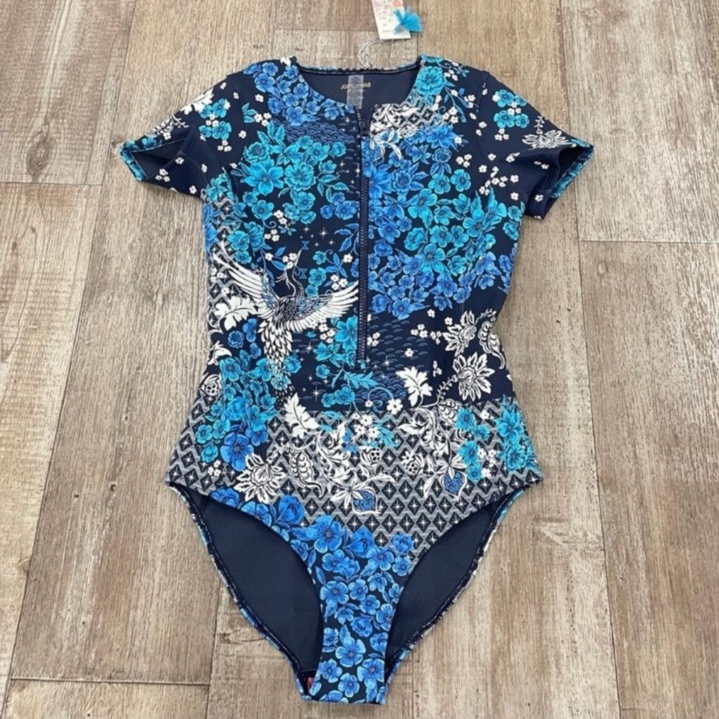Johnny Was NWT Johnny Was | Blue Fly Neoprene One Piece Swimsuit | S Size ONE SIZE - 1 Thumbnail