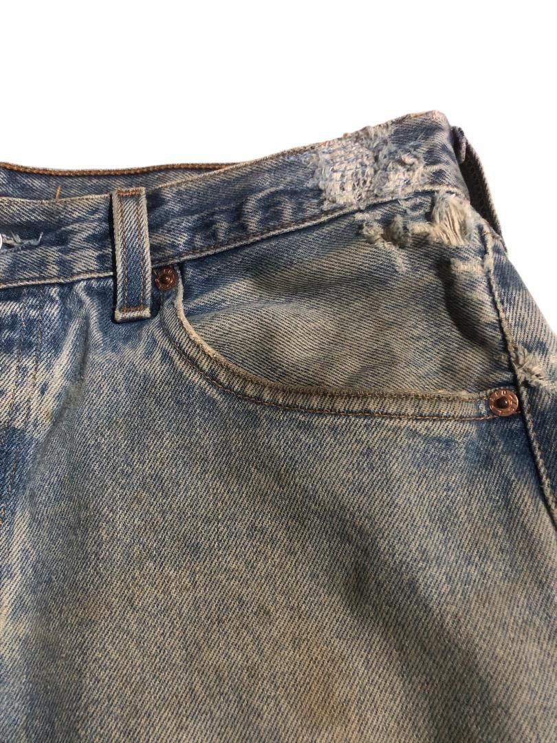 Levi's Vintage Clothing × Vintage Vintage 501 Distressed Levi's Denim. Size US 34 / EU 50 - 4 Thumbnail