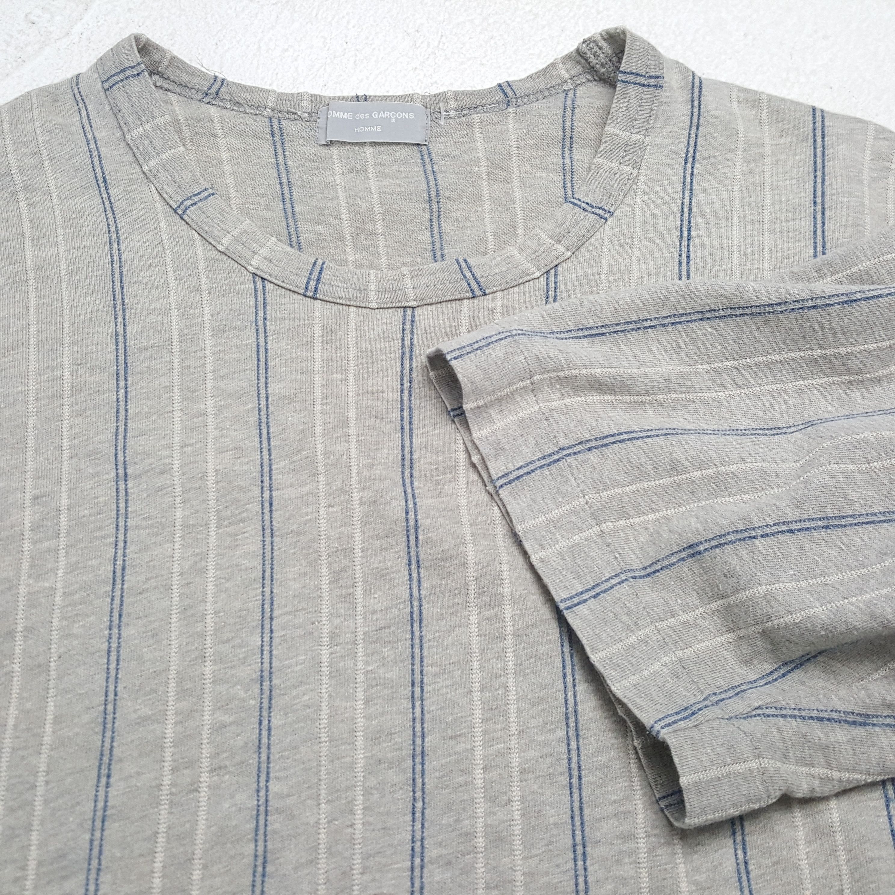 Comme des Garcons Homme × Japanese Brand × Vintage COMME DES GARCONS HOMME Stripes Design Style Tshirt dp1 Size US M / EU 48-50 / 2 - 6 Thumbnail