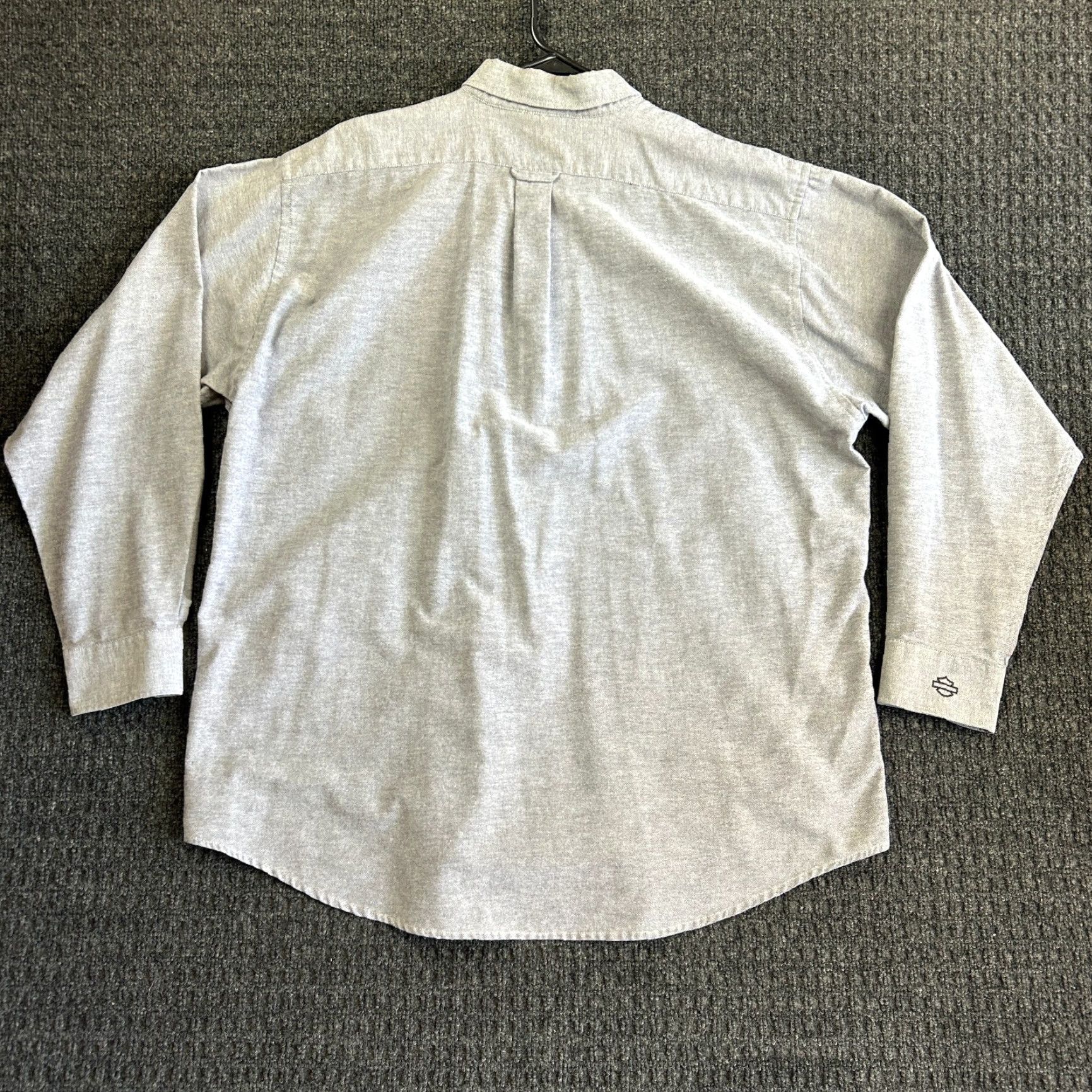 Harley Davidson VINTAGE Harley Davidson Shirt XL Gray Chambray Button-Up Embroidered Long Sleeve Mens Size US XL / EU 56 / 4 - 6 Thumbnail