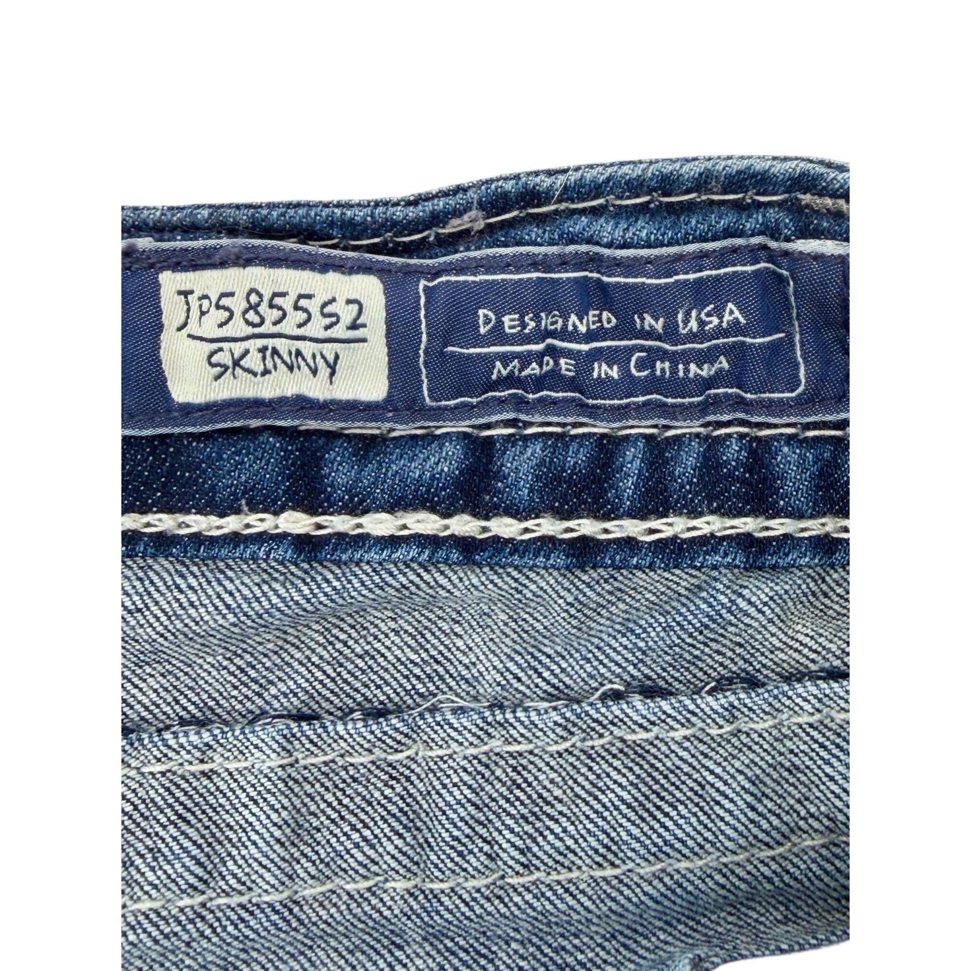 Miss Me Miss Me Rhinestone Wing Distressed Skinny Jeans | McBling Y2 Size 28" / US 6 / IT 42 - 15 Thumbnail