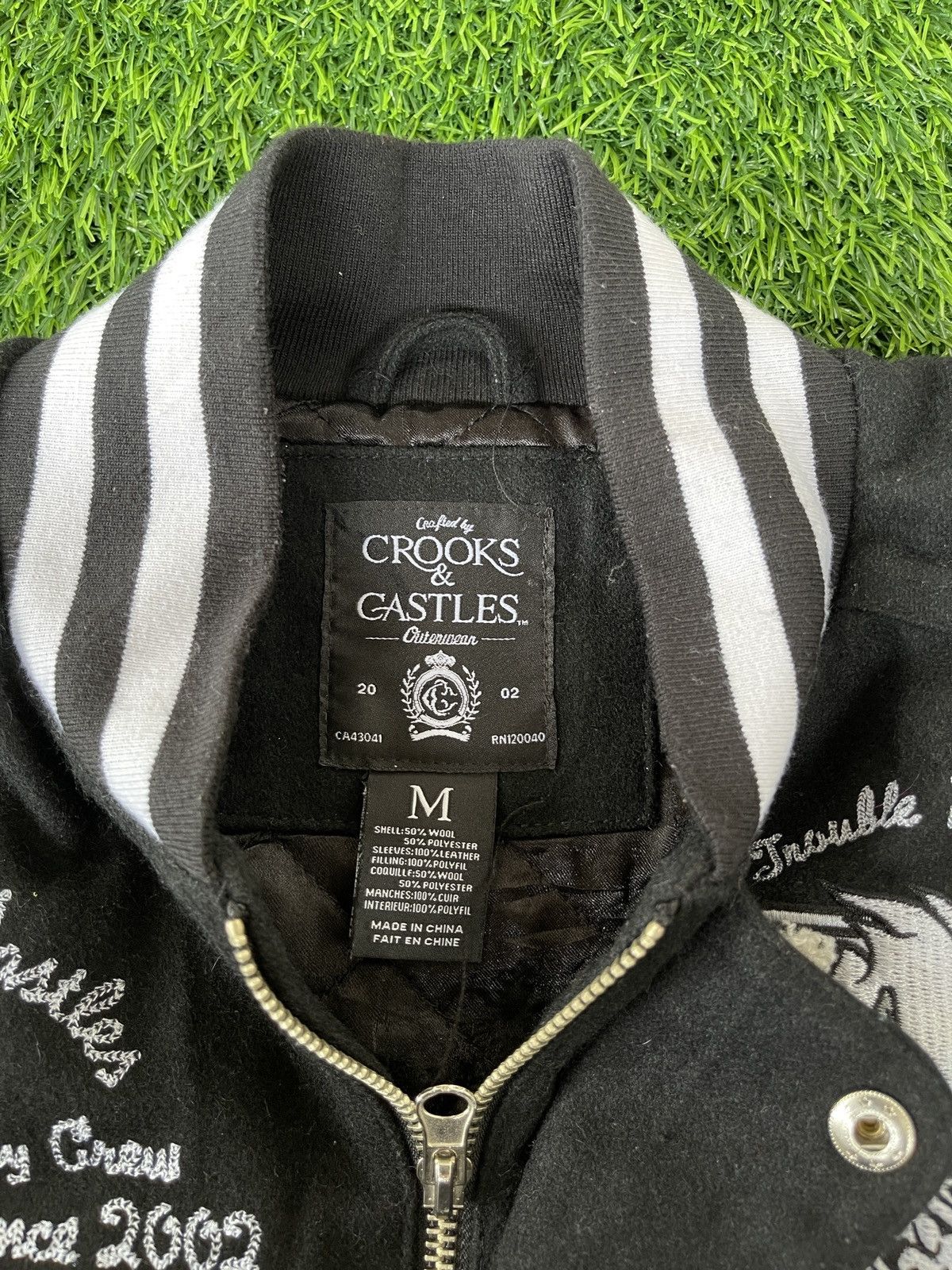 Crooks & Castles Vintage 90s🔥Crooks&Castles🔥Big Logo Varsity Leather jacket Size US M / EU 48-50 / 2 - 18 Thumbnail