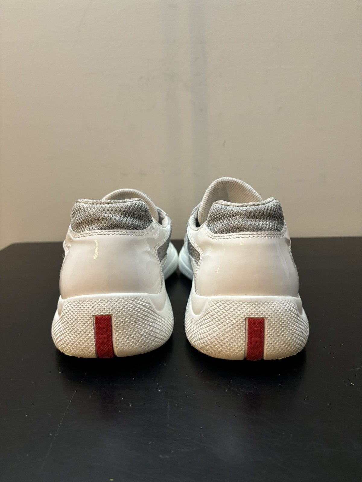Prada Prada America’s Cup Patent Leather Sneakers White Grey Size US 10 / EU 43 - 5 Thumbnail