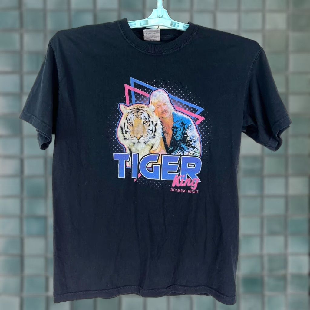 Comfort Colors Comfort Colors Tiger King T-Shirt Adult Medium Black Graphic Animal Print Crew Neck Mens Size US M / EU 48-50 / 2 - 1 Thumbnail