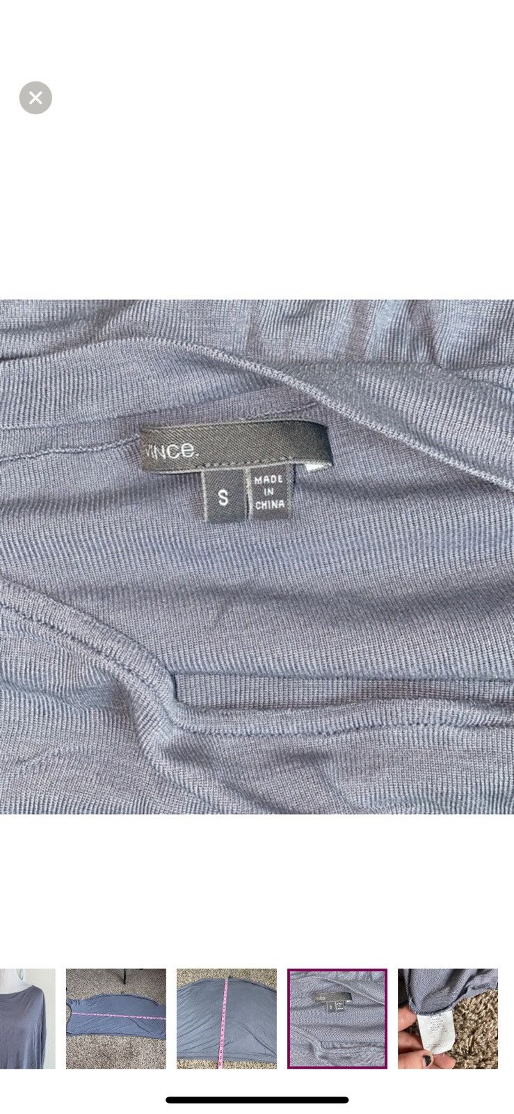 Vince Vince small grey boxy silk blend top Size S / US 4 / IT 40 - 6 Thumbnail