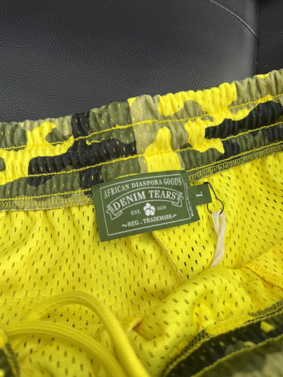 DENIM TEARS Denim Tears Mesh Summer Shorts Yellow Camo Size Large (NEW) Size US 33 - 7 Thumbnail