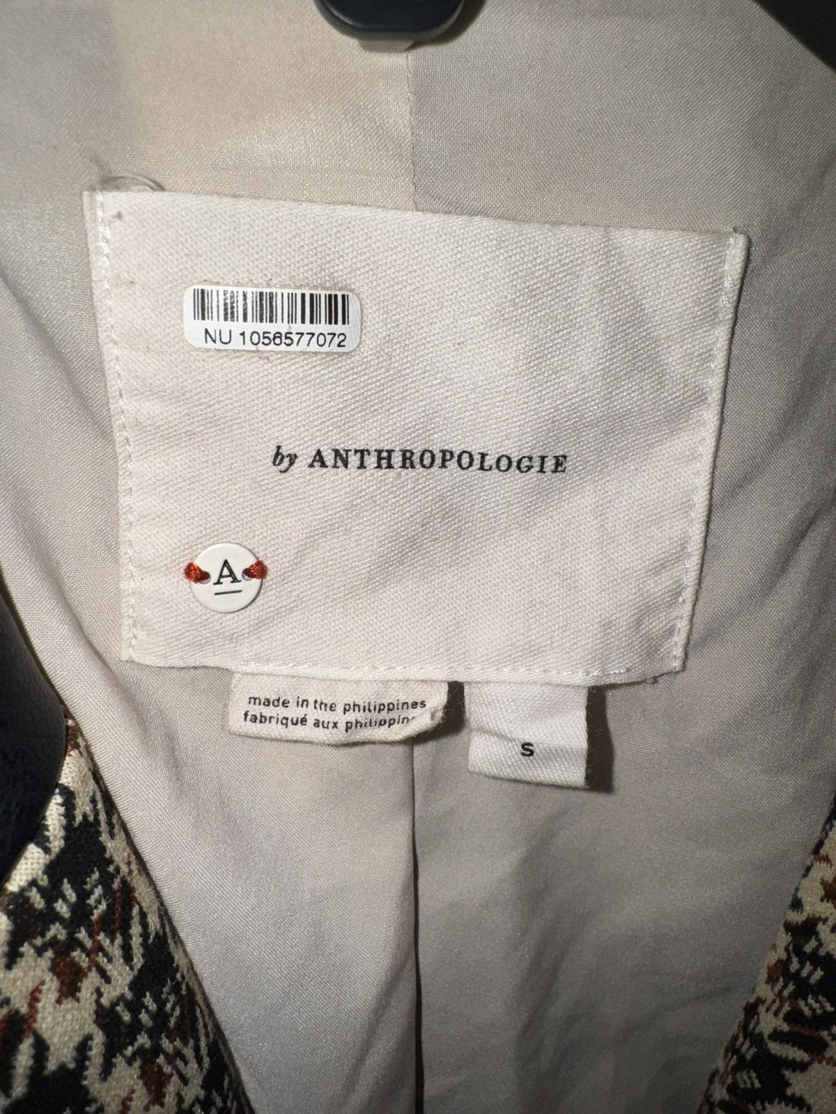 Other Anthropologie houndstooth/tweed body blazer. Size S Size US S / EU 44-46 / 1 - 3 Thumbnail