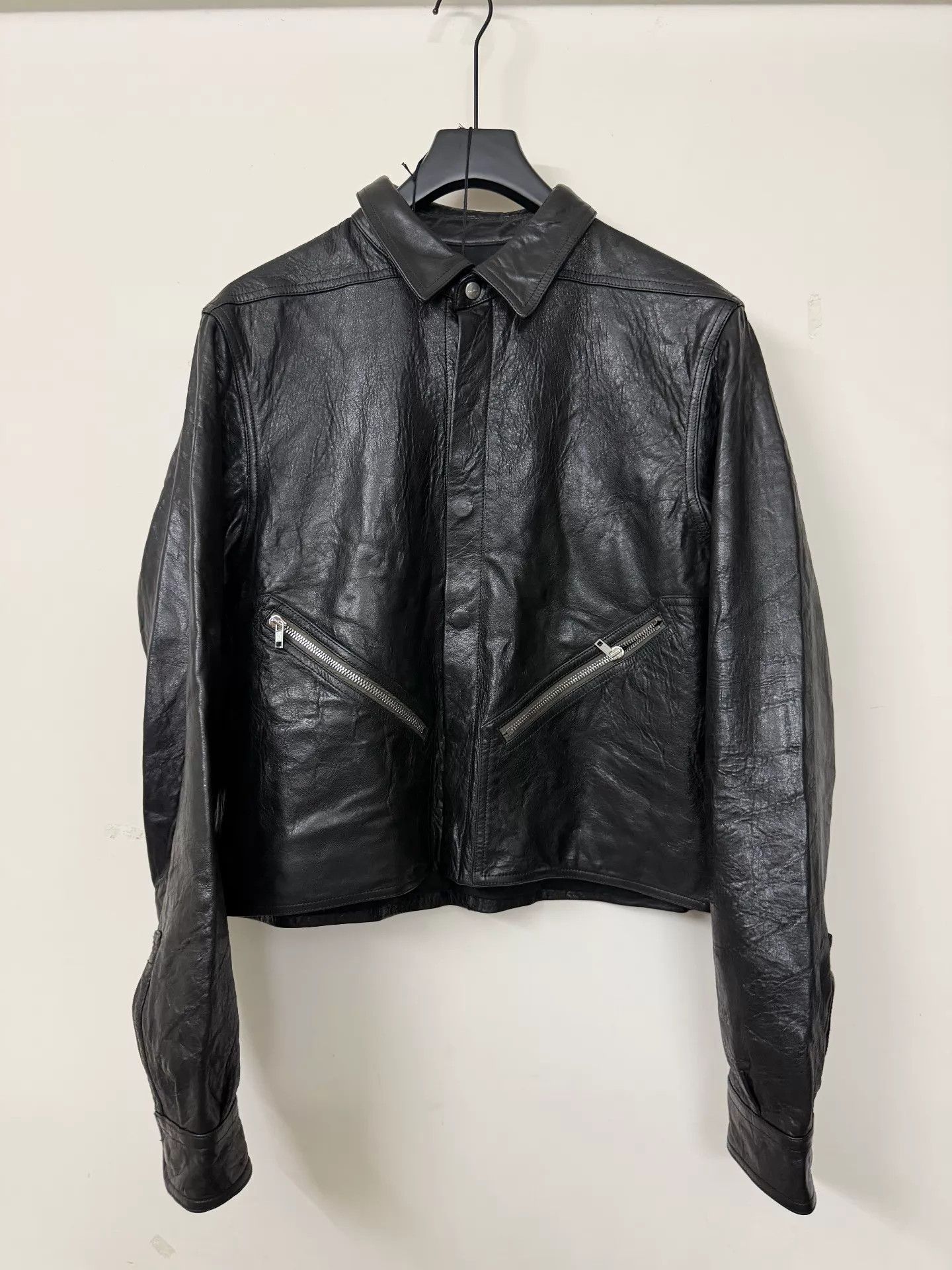 Rick Owens Rick Owens Alice Strobe Leather Jacket SS24 | Grailed