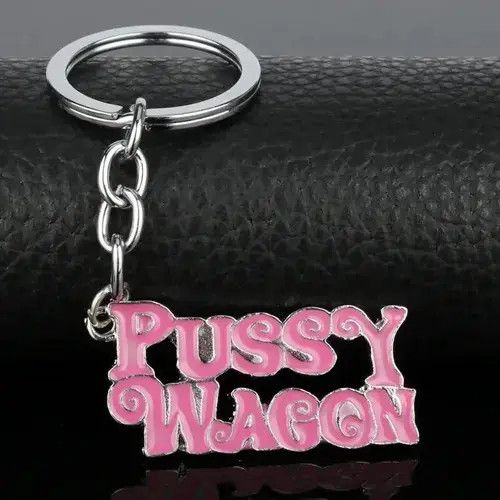 Vintage PXSSY WAGON Letter Metal Enamel Keychains Size ONE SIZE - 4 Thumbnail
