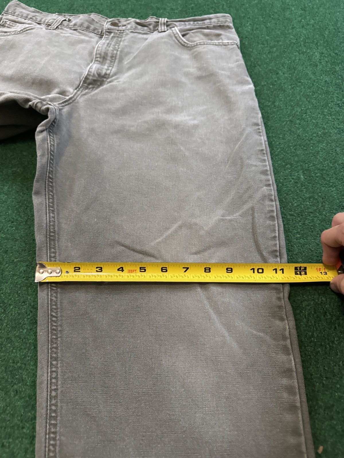 Carhartt Vintage 90s Carhartt Moss Green Faded Grunge Baggy Pants Size US 38 / EU 54 - 8 Thumbnail