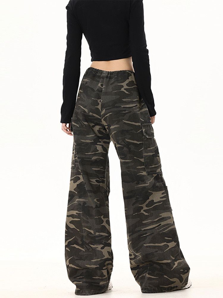 Japanese Brand × Jean American loose straight drawstring camouflage cargo jeans Size US 32 / EU 48 - 5 Thumbnail