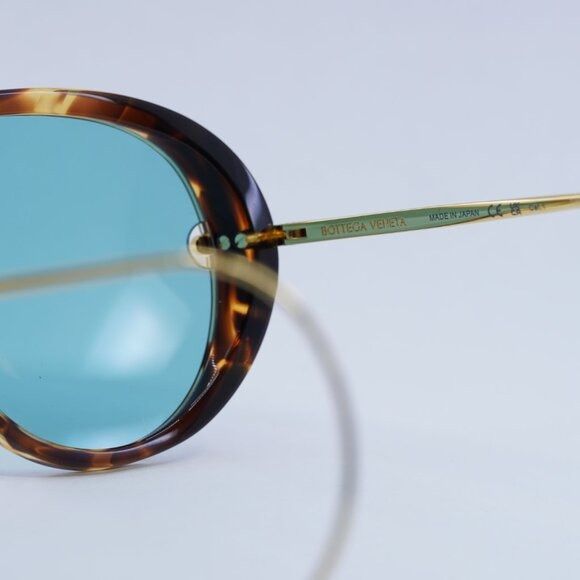 Bottega Veneta Bottega Veneta BV1273S 007 Sunglasses Havana/Gold Geometric Size ONE SIZE - 8 Thumbnail