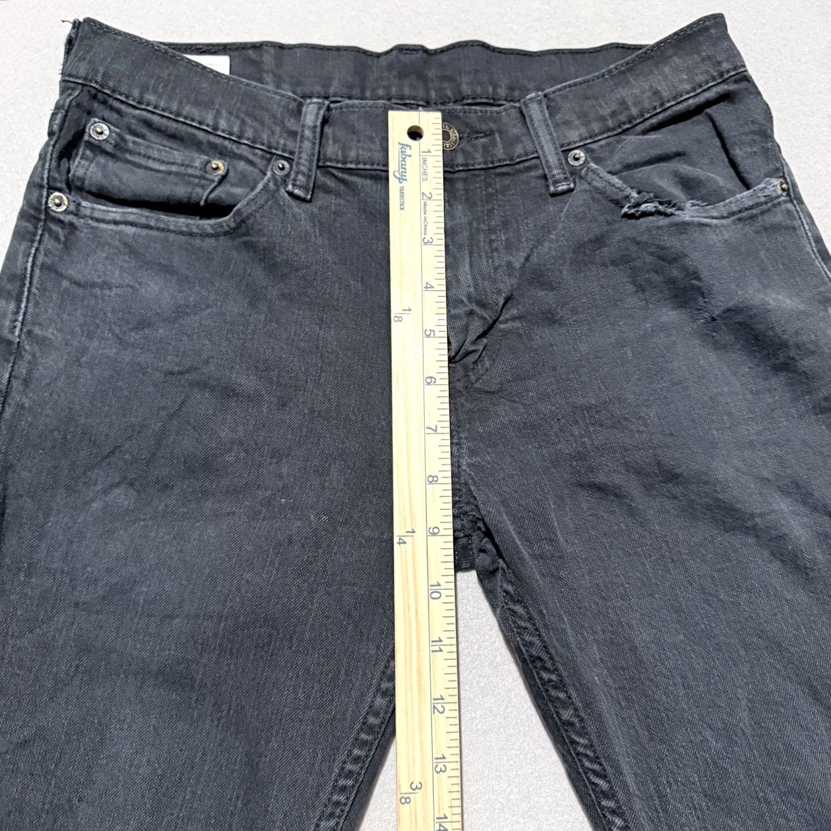 Levi's Levi's Jeans Men's Black Denim Distressed Slim Fit Mid-Rise 30X30 5-Pocket City USA Classic Womens Mens Boys Girls Size US 30 / EU 46 - 4 Thumbnail