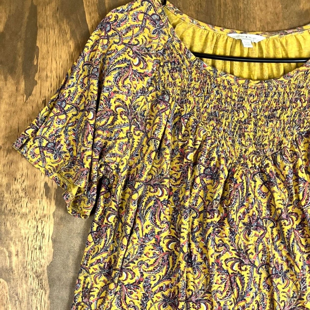 Lucky Brand Lucky Brand Blouse Multicolored Paisley Short Sleeve Boho Womens M Size M / US 6-8 / IT 42-44 - 4 Thumbnail