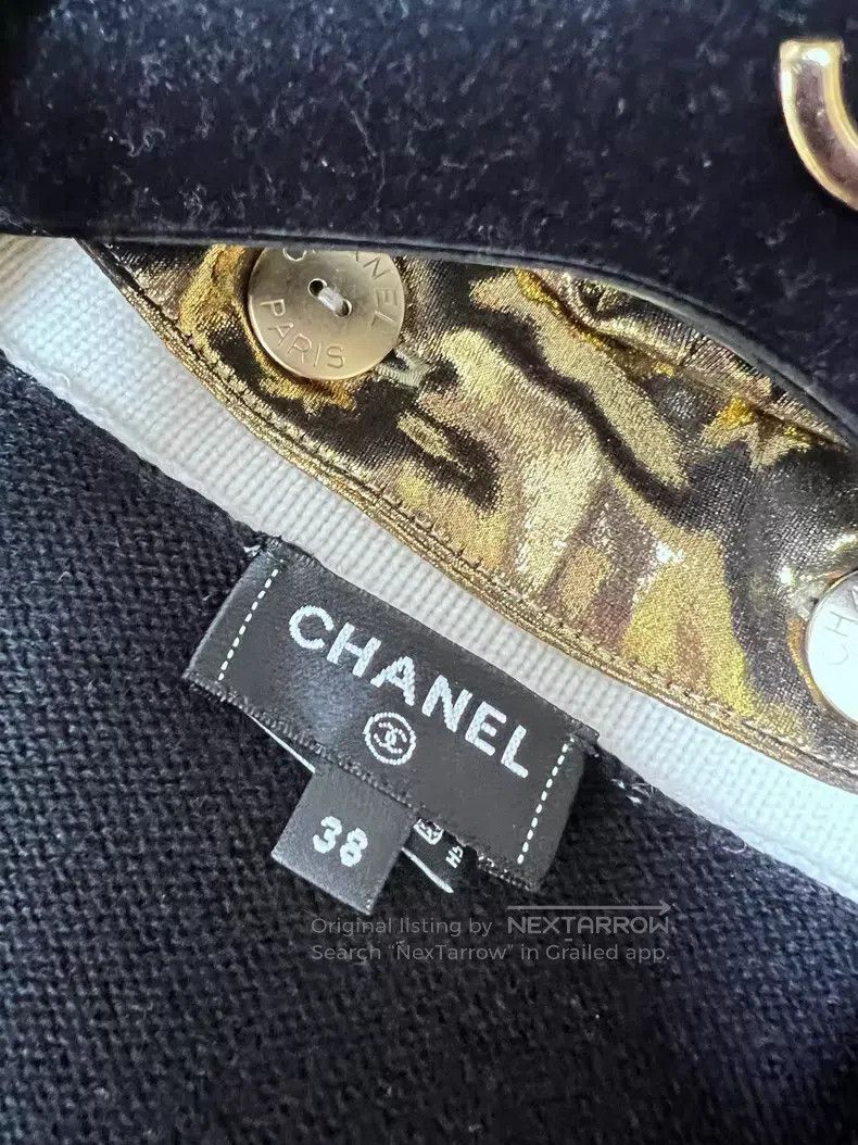 Chanel Chanel Long-sleeved hooded cashmere cardigan with gold seq Size XS / US 0-2 / IT 36-38 - 4 Thumbnail