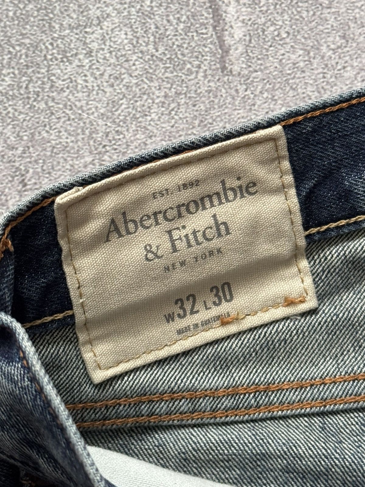 Abercrombie & Fitch Abercrombie & Fitch 32/30 blue denim pant trouser Jean chino Size US 32 / EU 48 - 6 Thumbnail