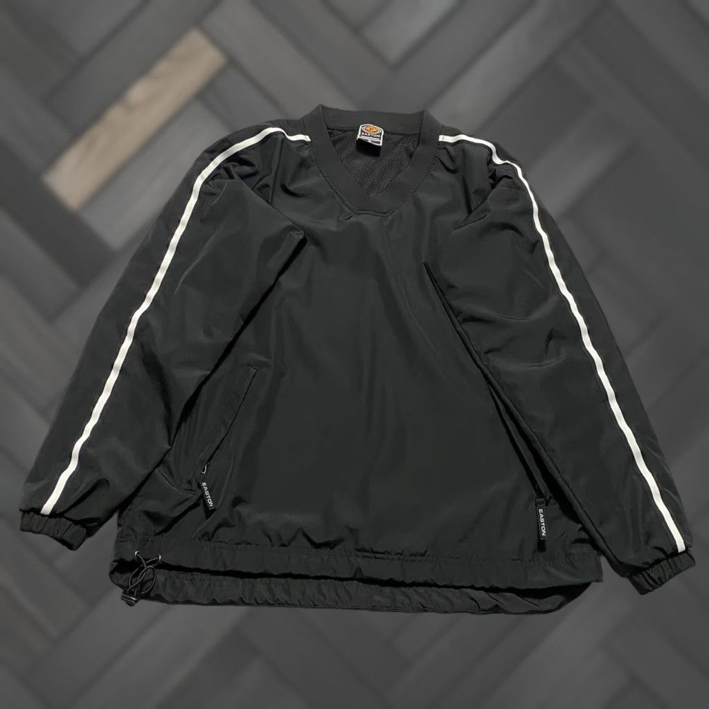 Vintage Easton Jacket Mens Size S Pullover Windbreaker Black White Stripe Size US S / EU 44-46 / 1 - 1 Thumbnail