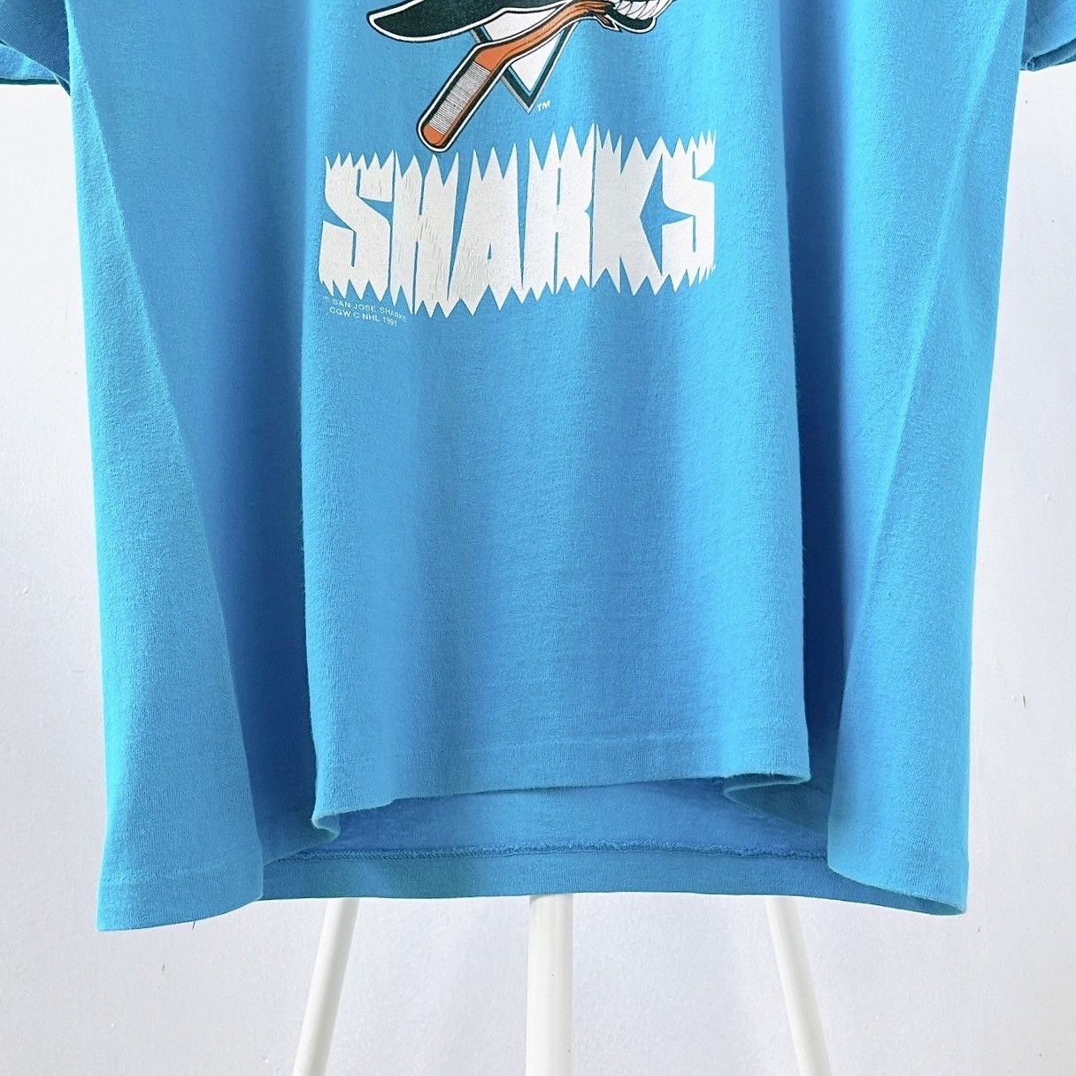 Vintage 90s San Jose Sharks NHL t-shirt/ M Size US M / EU 48-50 / 2 - 4 Thumbnail