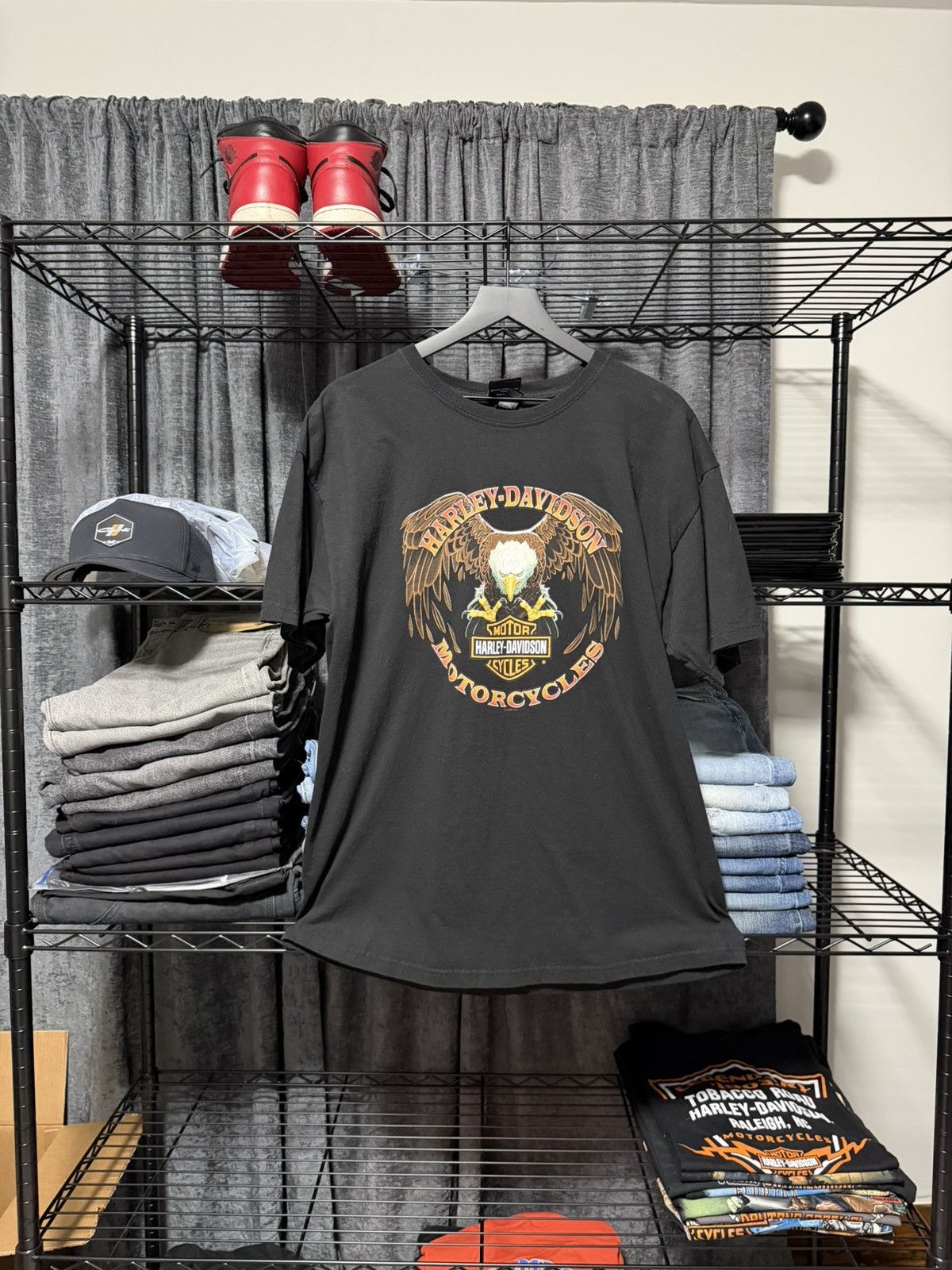 Harley Davidson Tobacco Road Harley Davidson Men’s XL T-Shirt Raleigh NC Size US XL / EU 56 / 4 - 2 Thumbnail