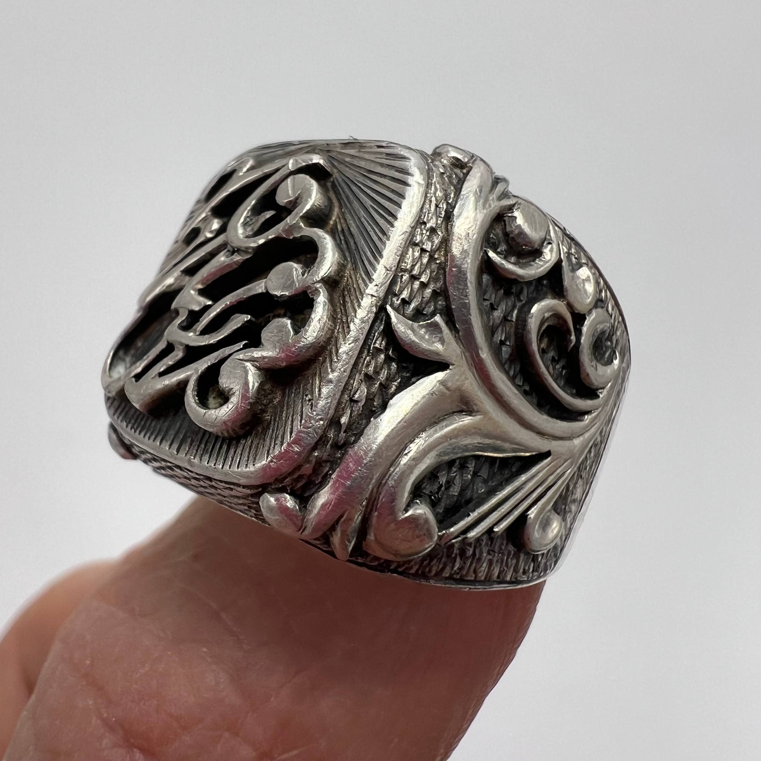 Vintage Vintage Men’s Jewelry Ring 925 Sterling Silver Size 10.5 Size ONE SIZE - 4 Thumbnail