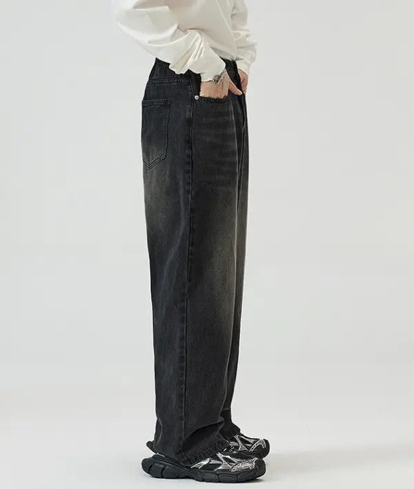 Japanese Brand Mizuki x Mina Distressed loose wide-leg washed baggy jeans Size US 32 / EU 48 - 4 Thumbnail