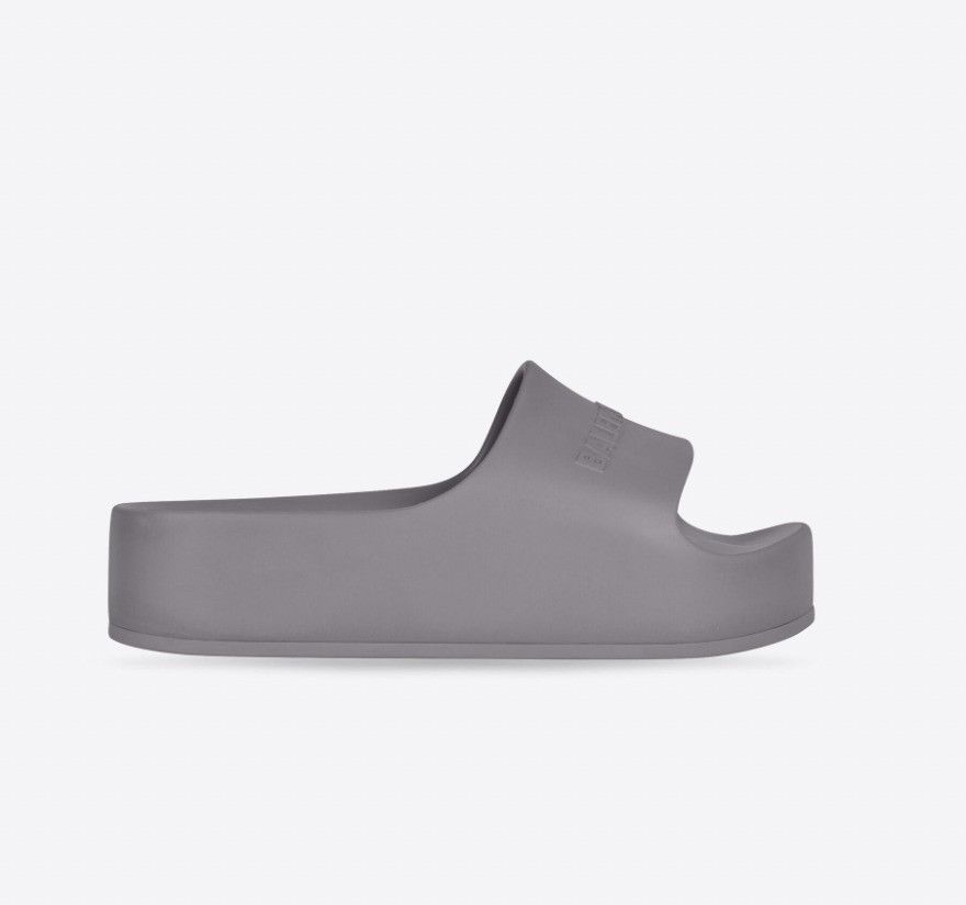 o1w1db11123 Chunky Slide Sandals in Dark Grey