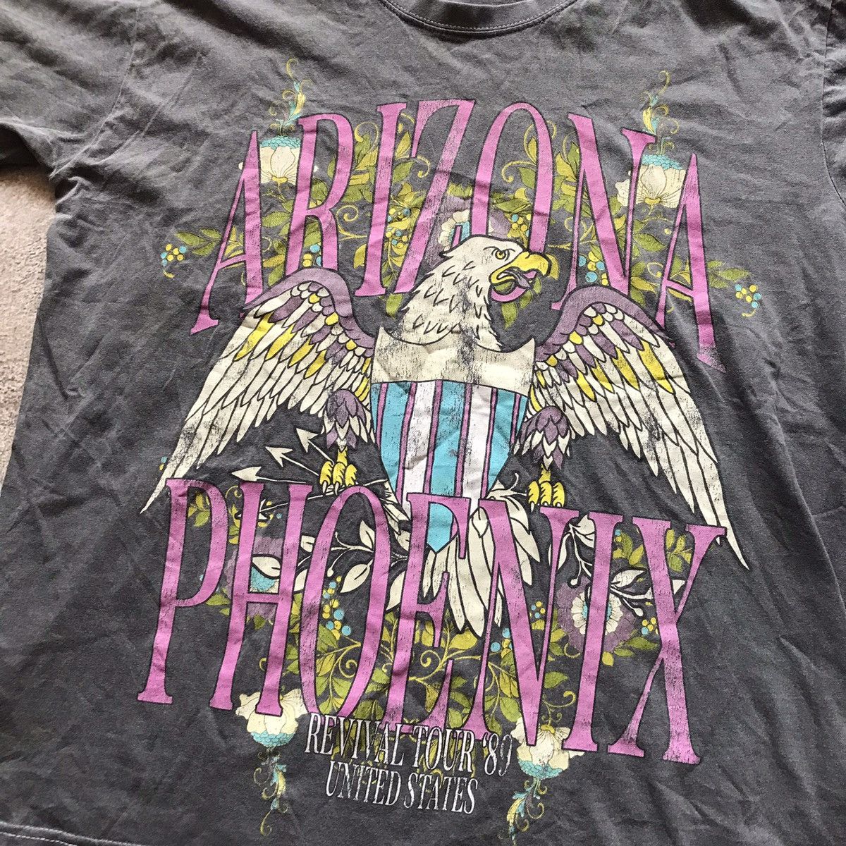 Vintage Vintage Y2K Sun Faded Graphic Tee Band Rave Aesthetic Small Size US S / EU 44-46 / 1 - 3 Thumbnail