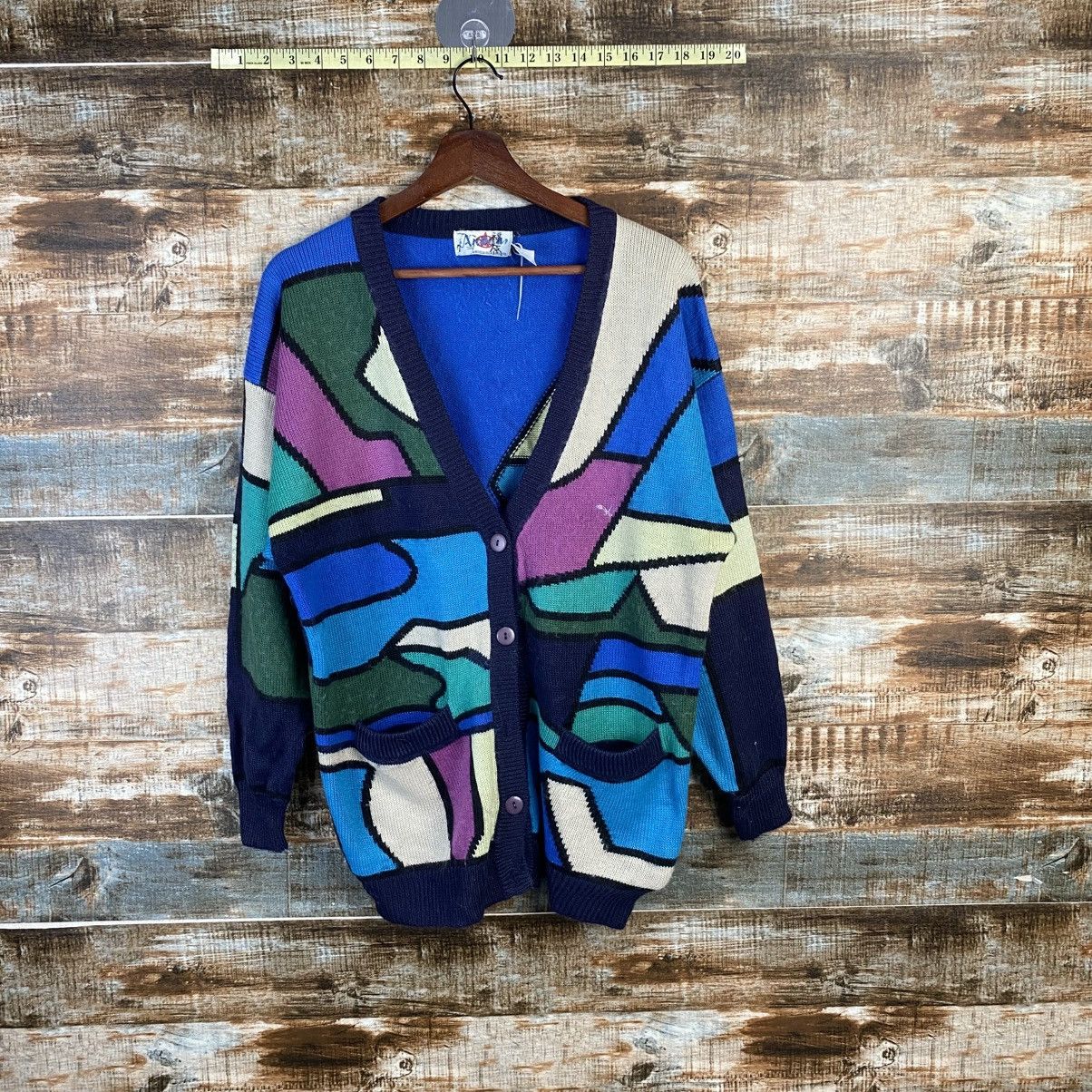 Vintage DL Anhan Blue Cardigan Knitwear #C1144 Size M / US 6-8 / IT 42-44 - 1 Thumbnail