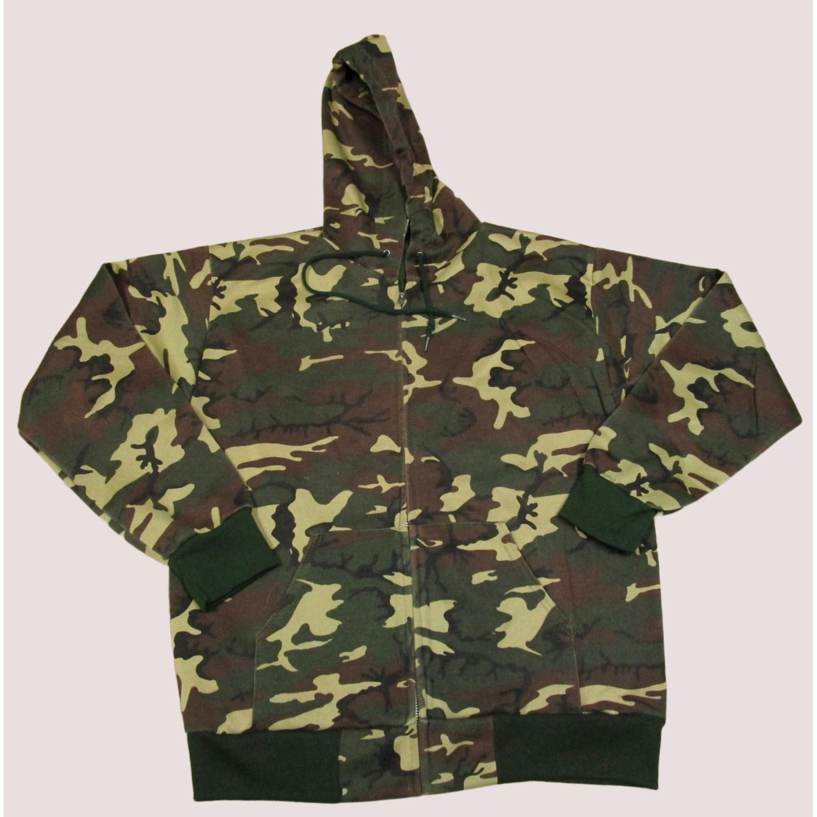 Vintage VINTAGE Sportswear Jacket Men L Green Camouflage Hooded Lightweight USA Made 90s Mens Size US L / EU 52-54 / 3 - 1 Thumbnail