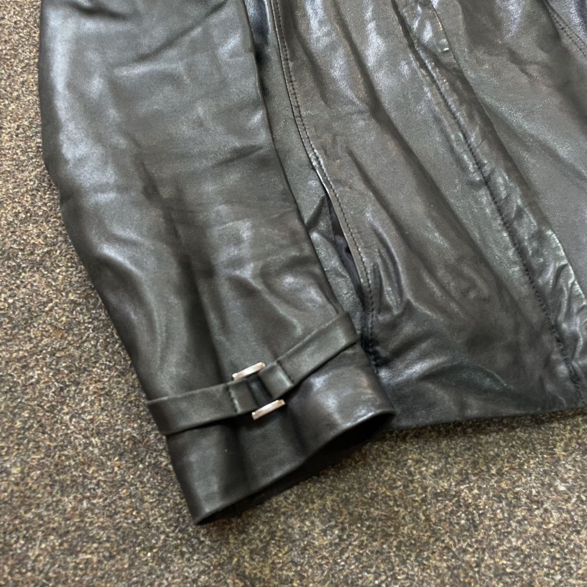 Vintage Vintage Y2K Black Leather Biker Jacket Punk Rock Oversized L Size US L / EU 52-54 / 3 - 3 Thumbnail