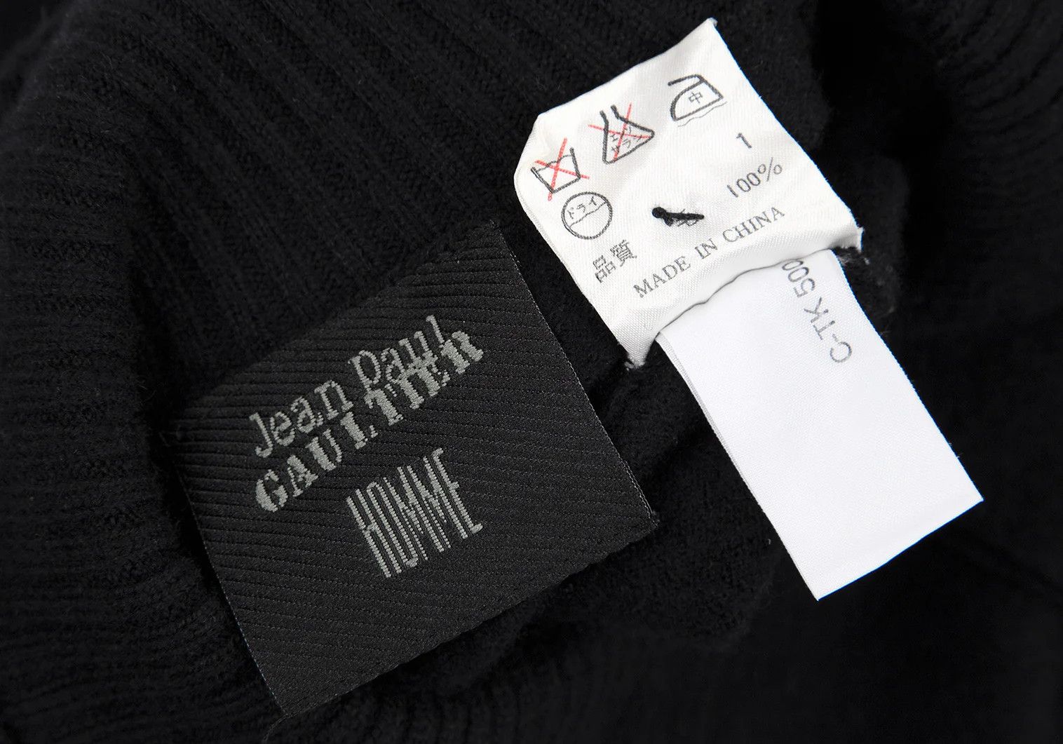 Jean Paul Gaultier Wool Collared Knit Sweater Black Size 48 Size US M / EU 48-50 / 2 - 13 Thumbnail