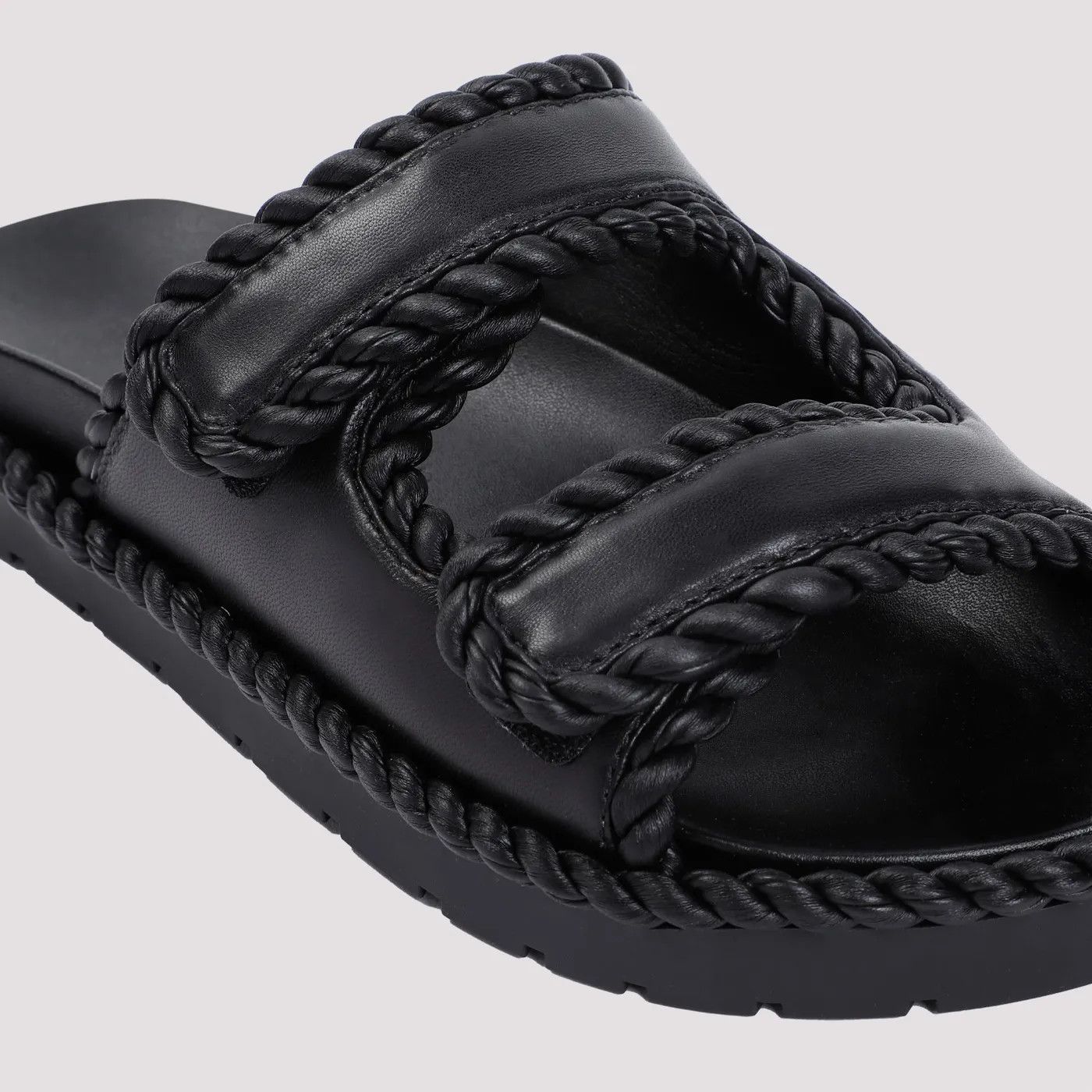 Bottega Veneta o1n1vont1125 Jack Flat Mule Slip on in Black Size US 7 / IT 37 - 4 Thumbnail