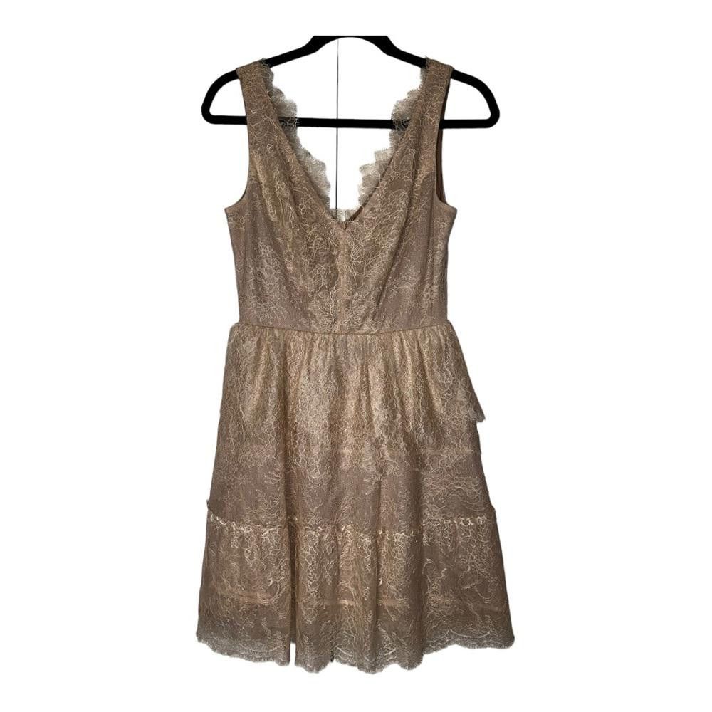 Bcbgmaxazria BCBGMaxAzria l Willa Tapioca Lace Dress S Size S / US 4 / IT 40 - 2 Thumbnail
