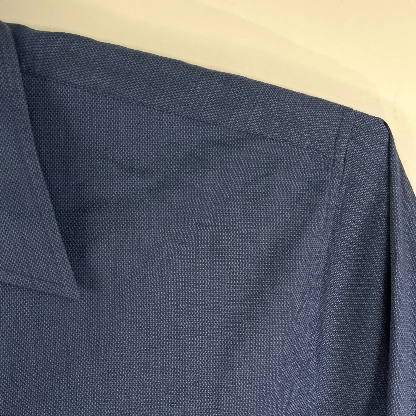 Oscar De La Renta Oscar De La Renta Dress Shirt Mens 17.5 34/35 Light Blue Long Sleeve Button-Up Regular Fit Size 46R - 2 Thumbnail