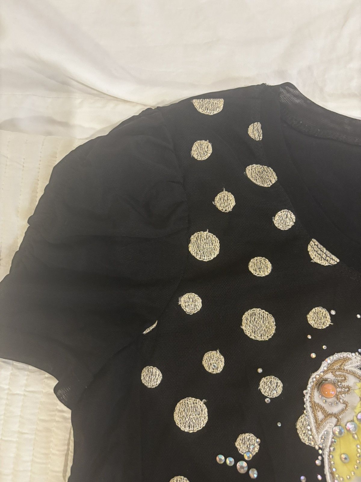 Other Black beaded Top.wt891 Size M / US 6-8 / IT 42-44 - 4 Thumbnail