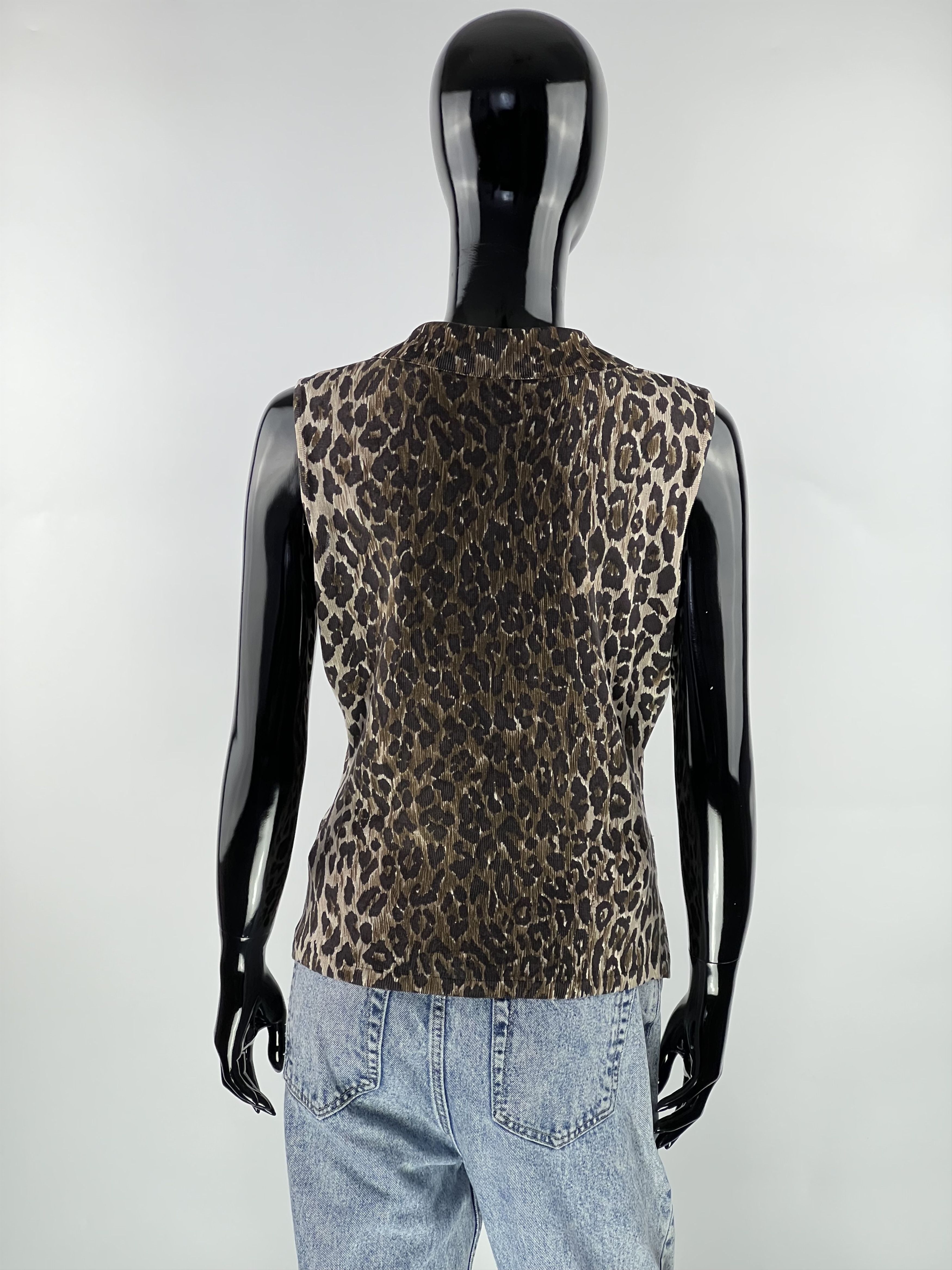 Dolce & Gabbana Dolce Gabbana Vintage Rare Leopard Silk Blouse Top Size IT44 Size M / US 6-8 / IT 42-44 - 2 Thumbnail