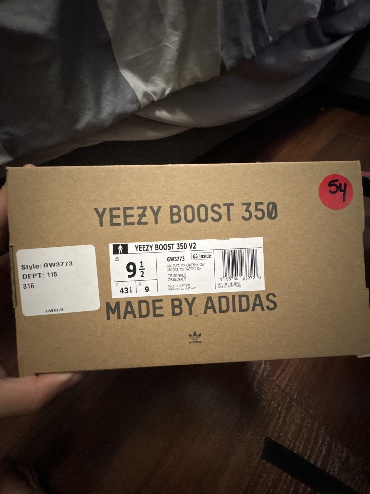 Adidas Yeezy Boost 350 V2 MX Oat Size US 9.5 / EU 42-43 - 2 Thumbnail