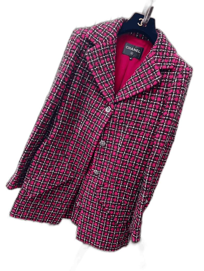 Chanel Chanel Purple Plaid Two-Piece Outerwear Jacket Size M / US 6-8 / IT 42-44 - 1 Thumbnail