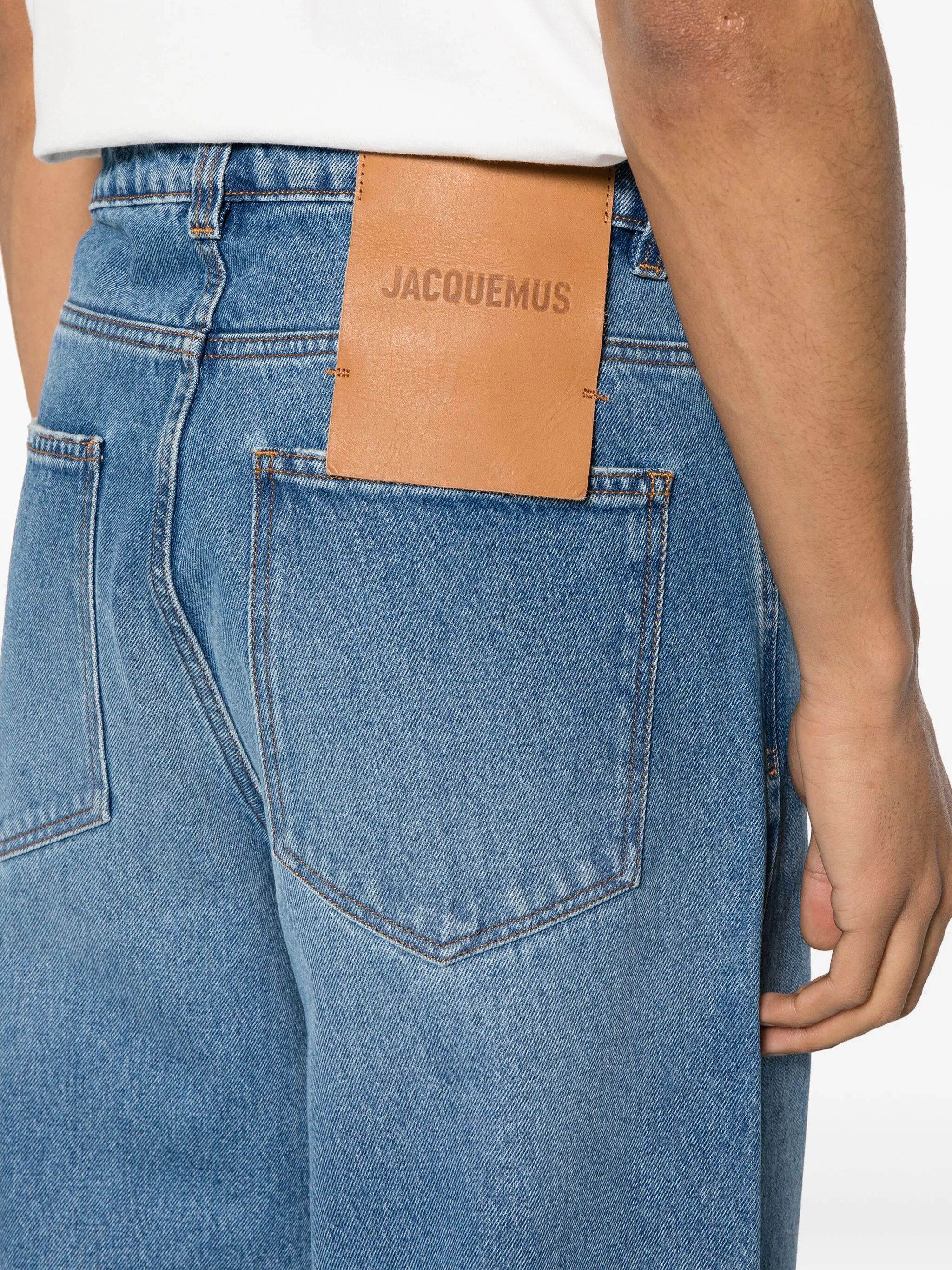 Jacquemus o1s22i1n1024 Large Denim Jeans in Blue Size US 33 - 5 Thumbnail