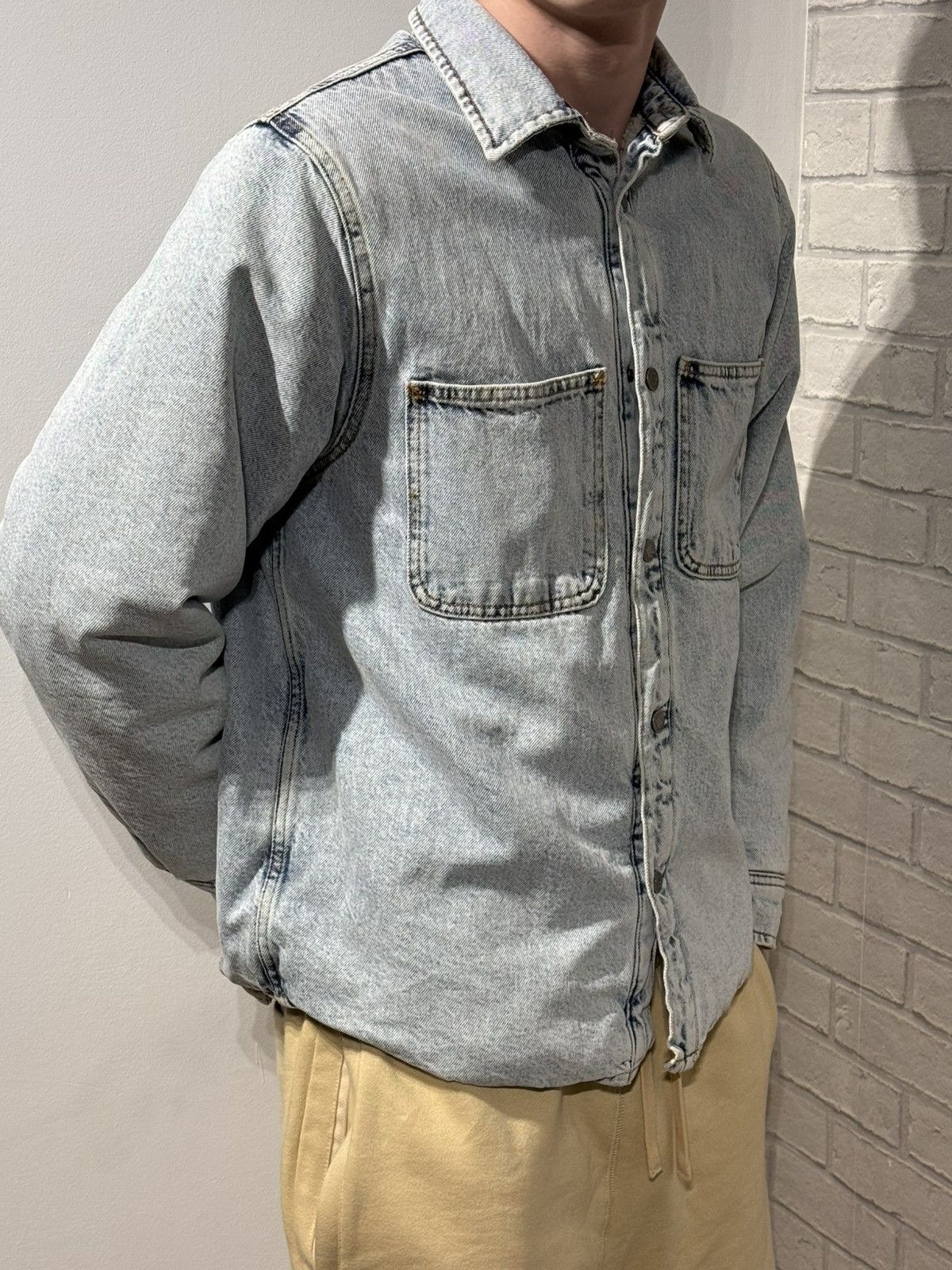 Stussy Stussy Sherpa Lined Denim Shirt 'Stone Washed' Size US S / EU 44-46 / 1 - 12 Thumbnail