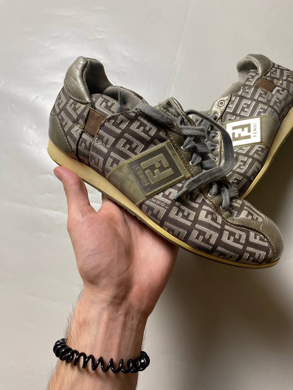 Fendi × Vintage Fendi Zucca Monogram Women Shoes Size US 7 / IT 37 - 2 Thumbnail