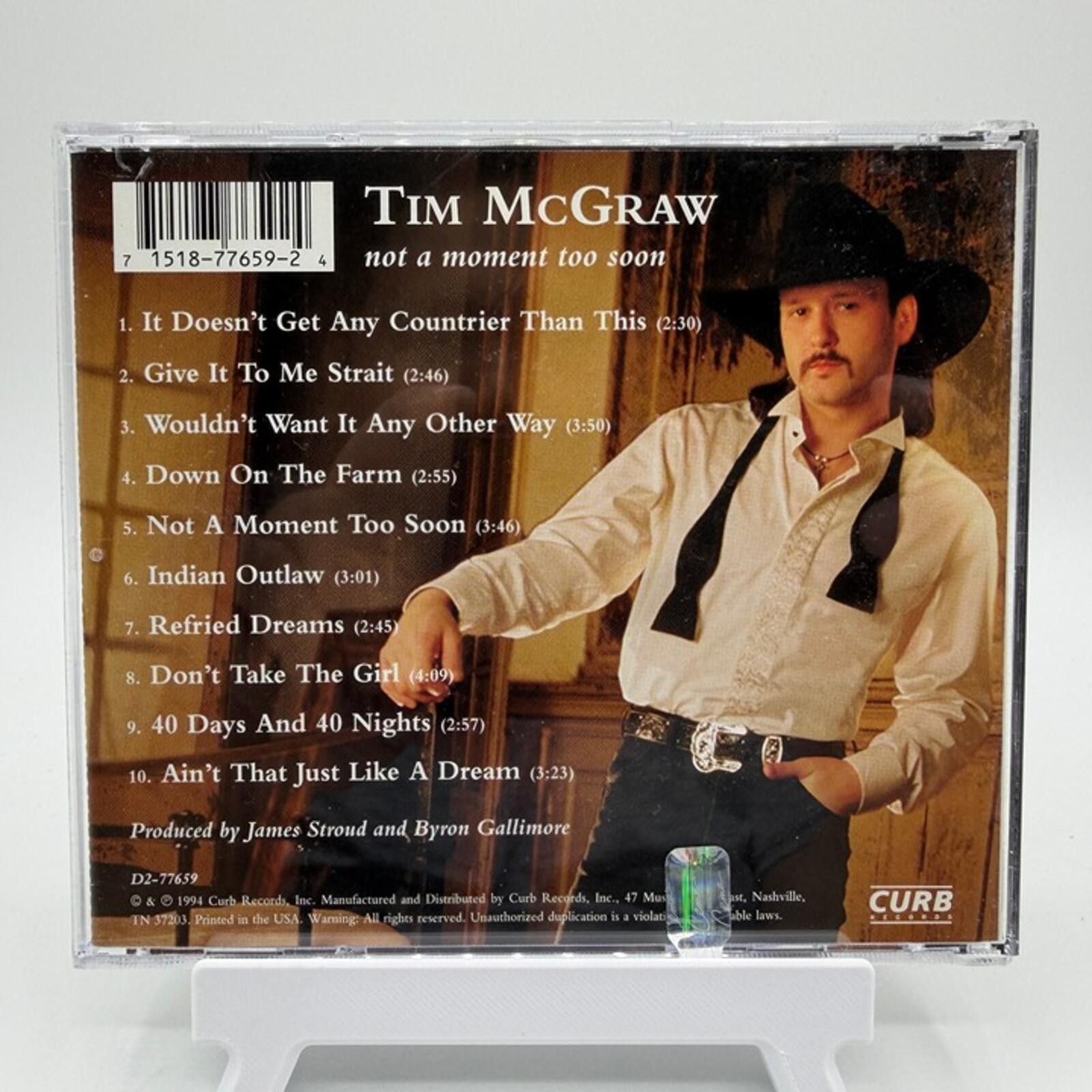 Other Tim McGraw - Not A Moment Too Soon (1994) - Audio CD Size ONE SIZE - 2 Thumbnail