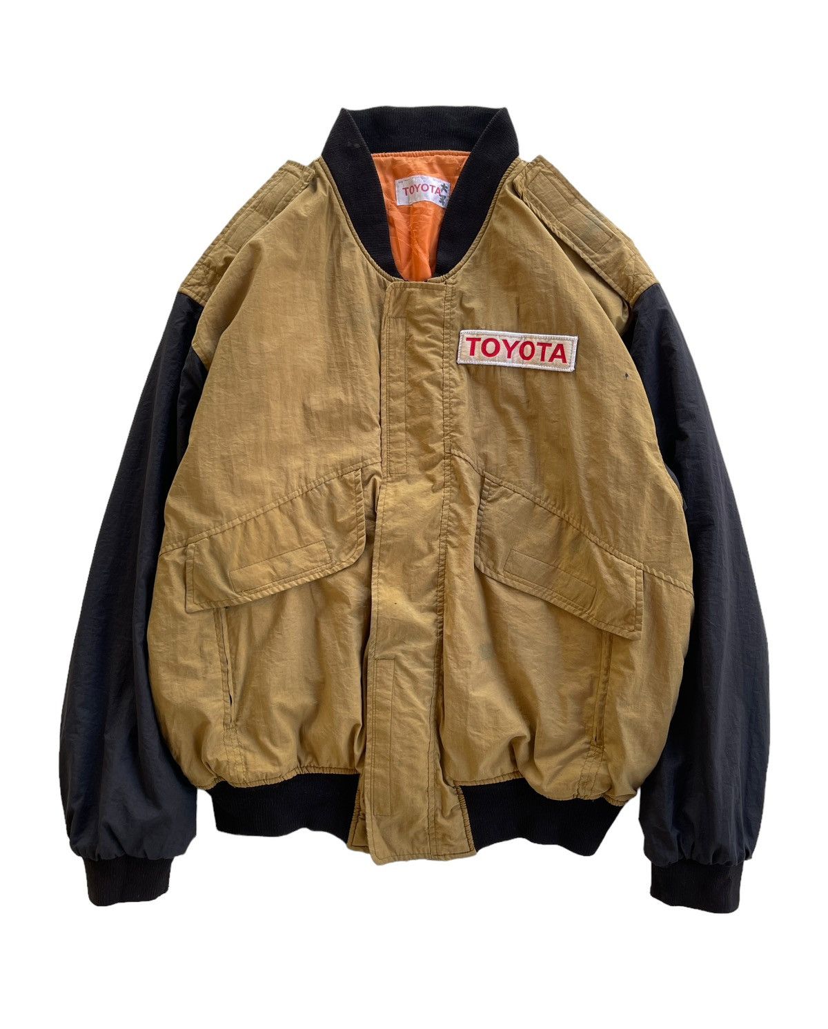 image of Racing x Sports Specialties Vintage Toyota Trd Bomber Jacket in Yellow/Black, Men's (Size XL)