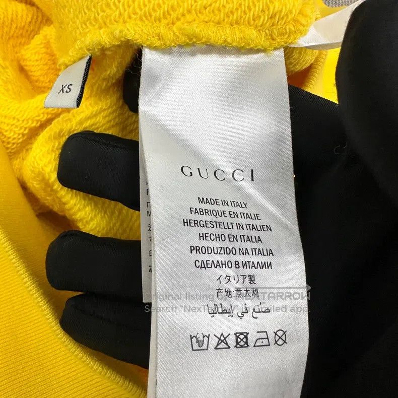 Gucci Gucci Yellow pattern printed round-neck long-sleeved loose Size US XS / EU 42 / 0 - 4 Thumbnail