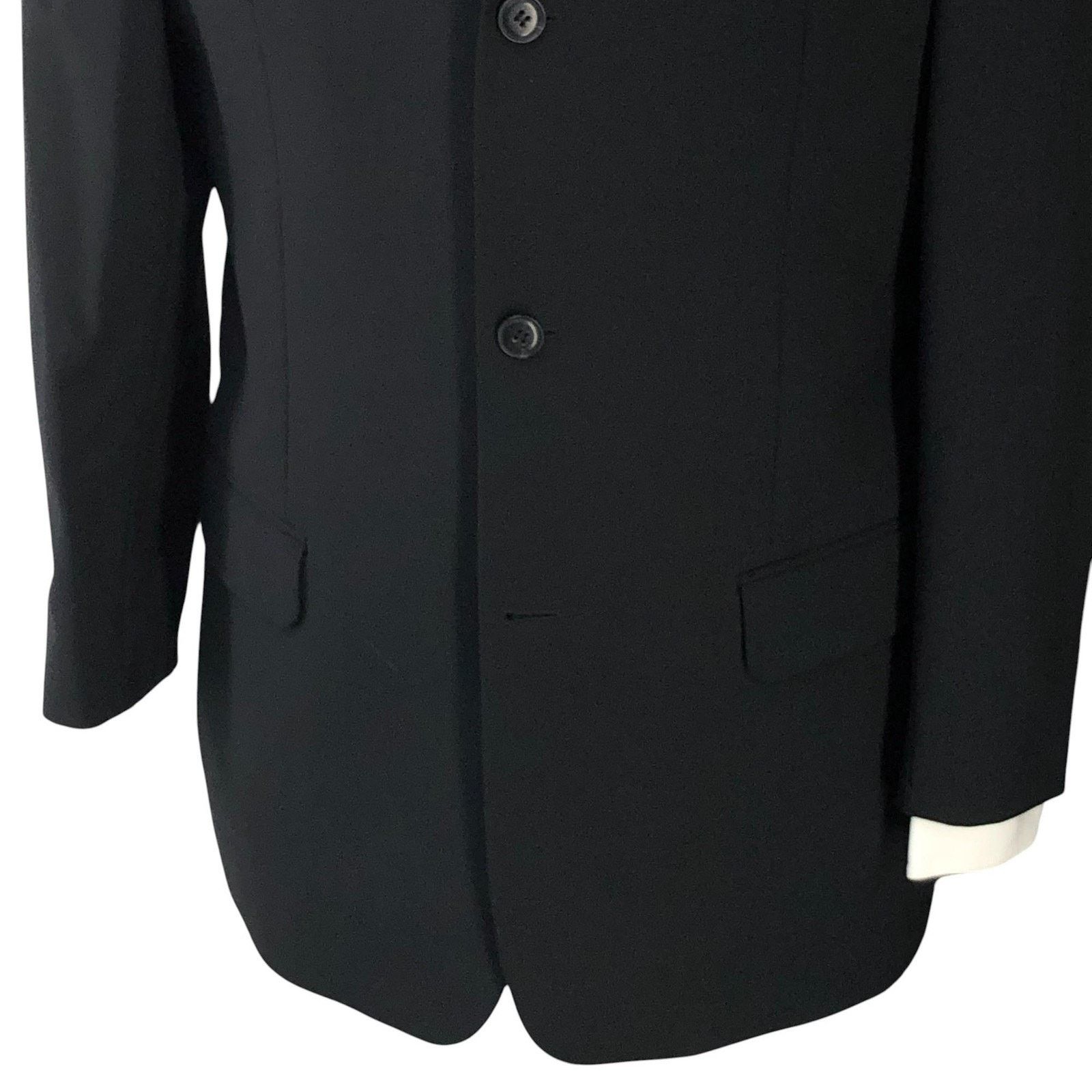 s.Oliver s.Oliver Blazer 46 Black Lars Wool Blend Three Button Jacket Size 42R - 3 Thumbnail