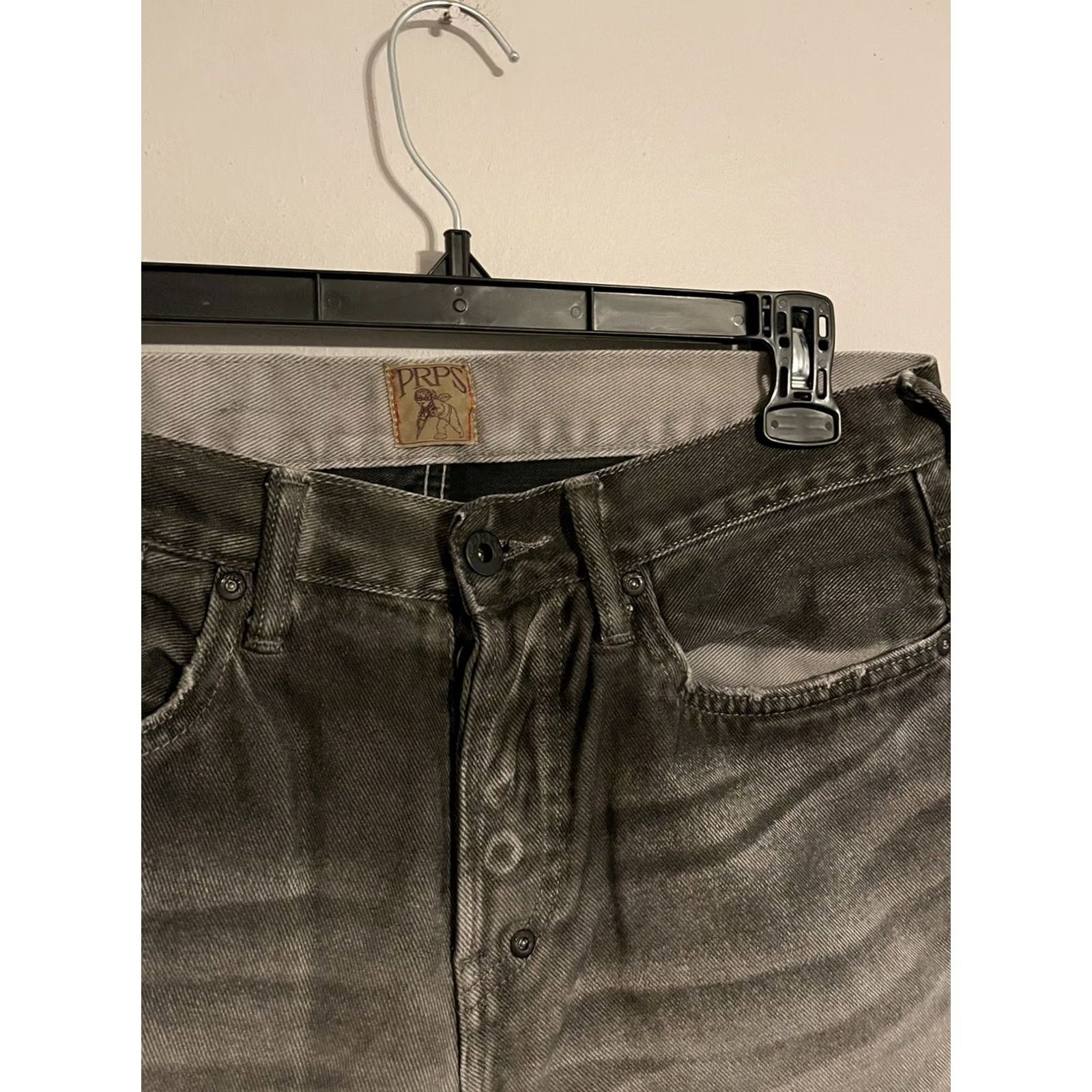 Prps PRPS Goods Demon Fit Button Fly Gray Gradient Stone Wash Denim Jeans - Men's 31 Size US 31 - 2 Thumbnail