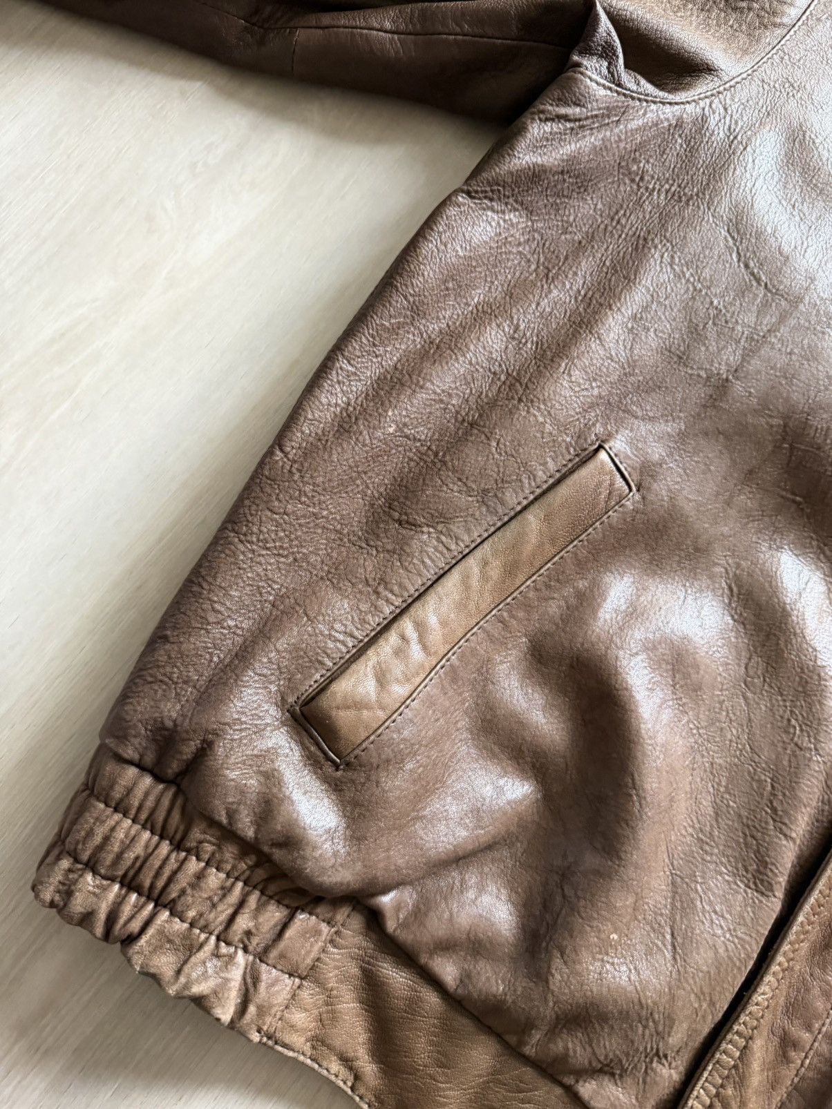 Vintage Vintage Robert Comstock Soft Leather Bomber Sz 44 *Distresse Size US L / EU 52-54 / 3 - 6 Thumbnail