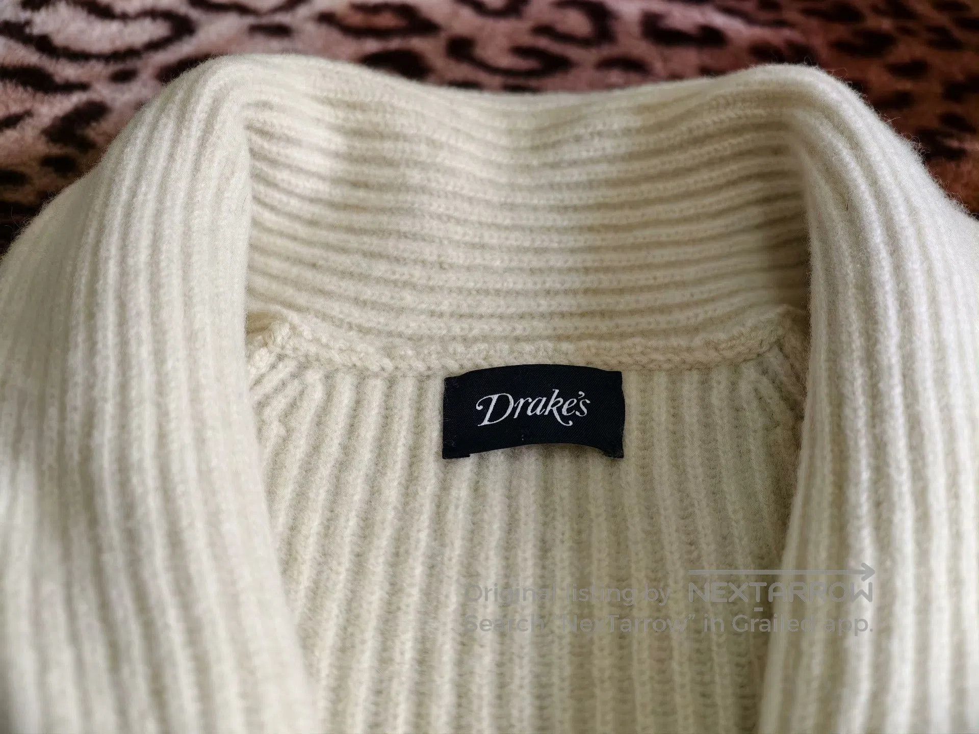 Drake's Drakes Virgin Wool Shawl Collar Sweater. Size US XXS / EU 40 - 6 Thumbnail