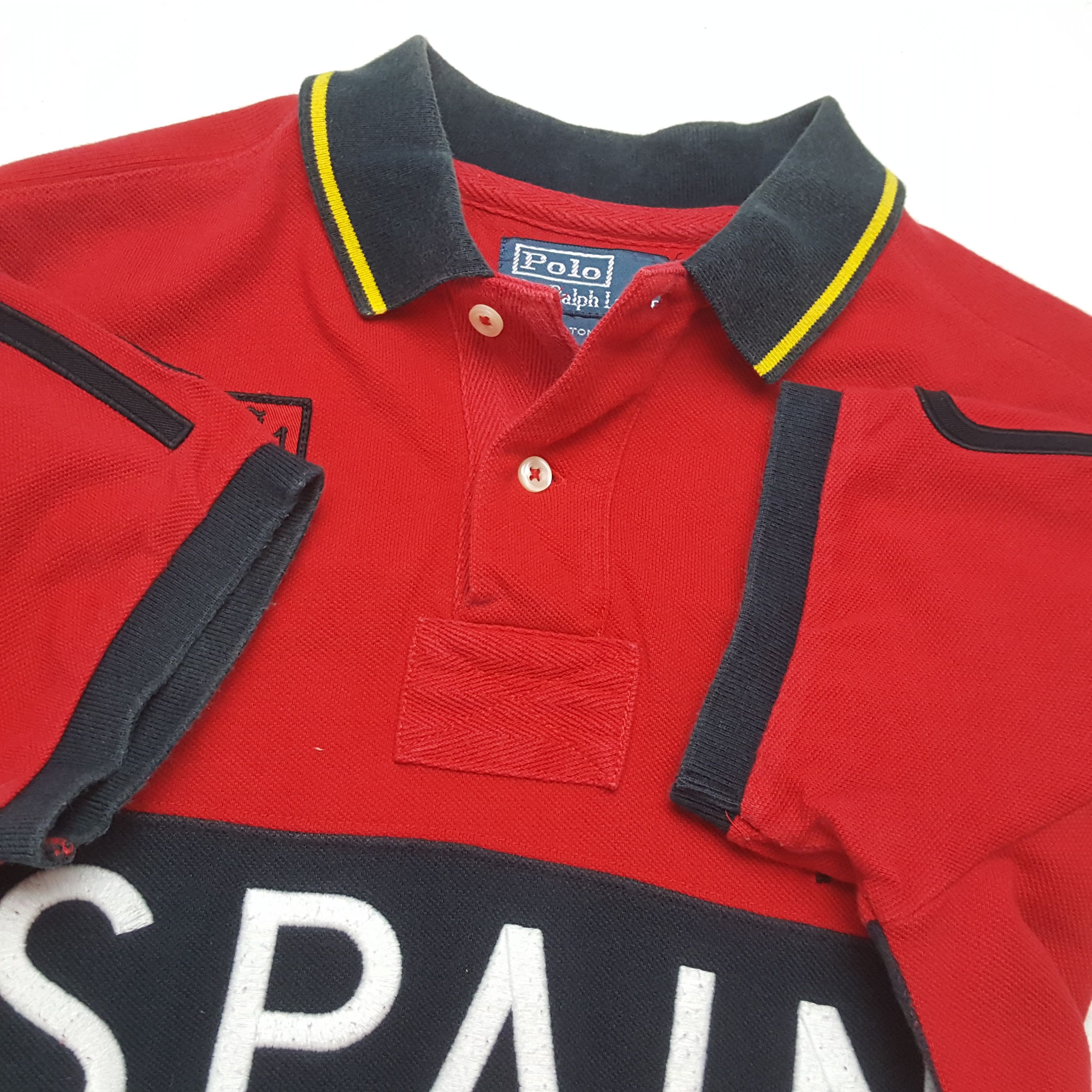 Polo Ralph Lauren × Vintage POLO by RALPH LAUREN Spain Design Casual Polos Size US M / EU 48-50 / 2 - 8 Thumbnail